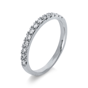 Memoire halb Ring  18kt Weißgold mit 0,34ct Diamanten