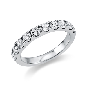 Memoire halb Ring  14kt Weißgold mit 1,07ct Diamanten