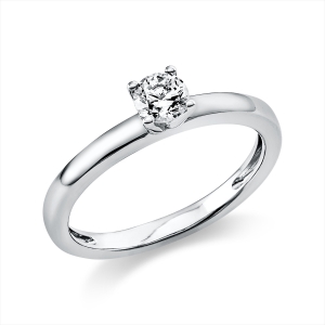 Solitaire Ring 4er-Krappe 14kt Weißgold GIA1156341782 mit 0,30ct Diamanten