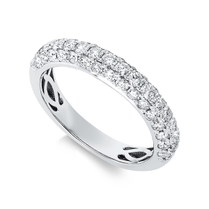 Pavé Ring  18kt Weißgold mit 1,19ct Diamanten