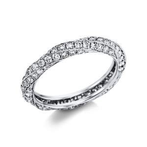 Pavé Ring  18kt Weißgold mit 1,46ct Diamanten