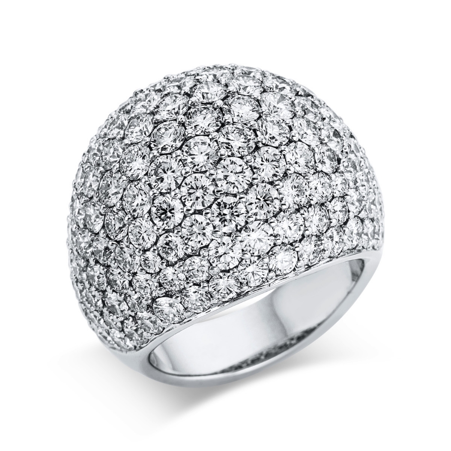 Pavé Ring  18kt Weißgold mit 8,14ct Diamanten