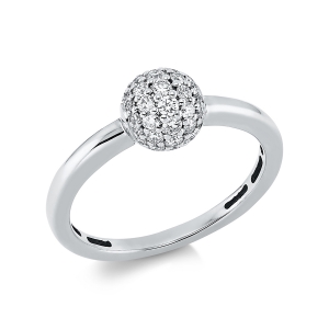Pavé Ring  18kt Weißgold mit 0,42ct Diamanten