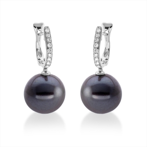 Ohrschmuck  18kt Weißgold mit 0,18ct Diamanten
