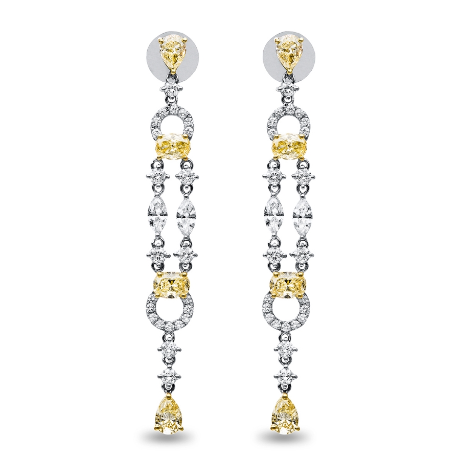 Ohrschmuck 18 kt WG+GG