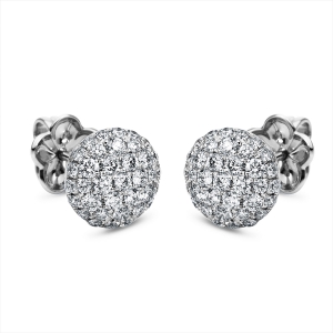 Pavé Ohrstecker  18kt Weißgold mit 0,90ct Diamanten