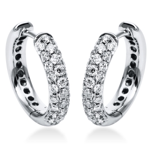 Pavé Creolen  18kt Weißgold mit 0,51ct Diamanten