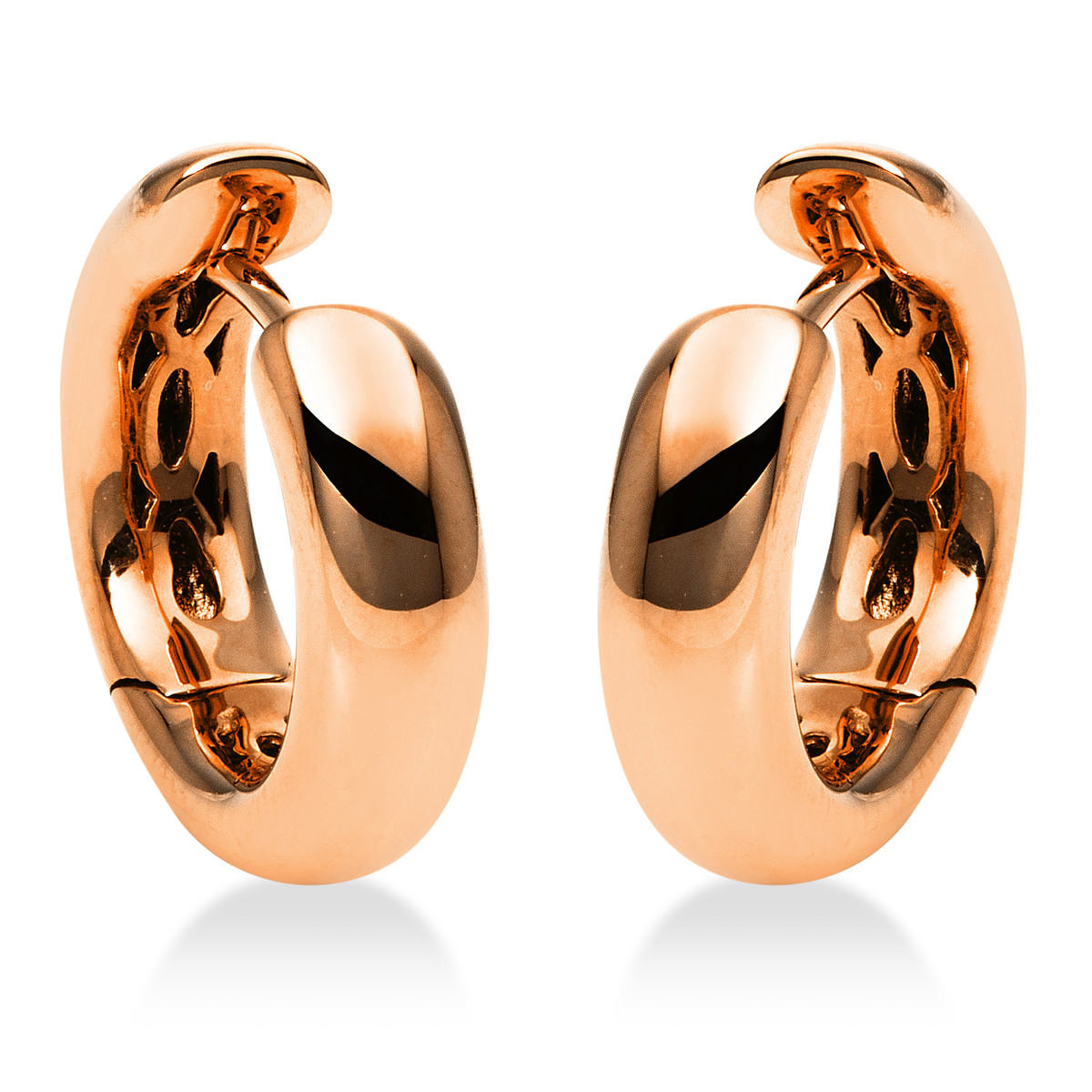Creolen  18kt Rotgold mit 0,00ct Diamanten