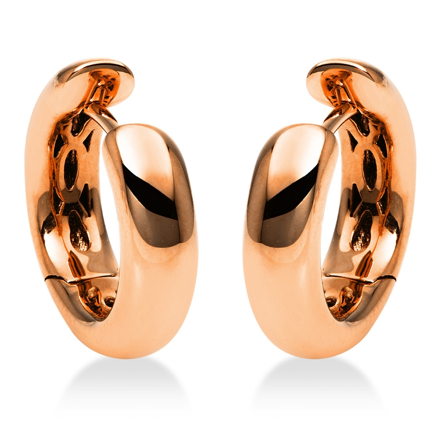Creolen  18kt Rotgold mit 0,00ct Diamanten