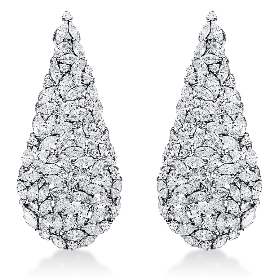 Ohrschmuck 18 kt WG Tropfen