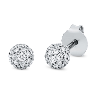 Pavé Ohrstecker  18kt Weißgold mit 0,30ct Diamanten