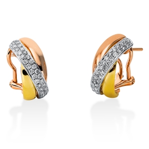 Pavé Creolen  18kt Weißgold / Gelbgold / Rotgold mit 0,66ct Diamanten