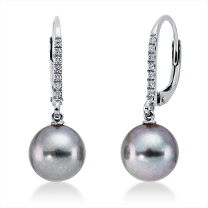 Ohrschmuck  18kt Weißgold mit 0,09ct Diamanten