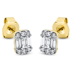 Ohrstecker 18 kt GG+WG