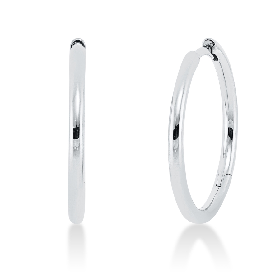 Creolen  18kt Weißgold mit 0,00ct Diamanten