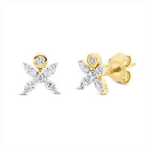 Ohrstecker 18 kt GG+WG