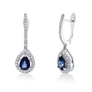 Ohrschmuck 18 kt WG Tropfen