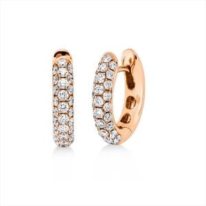 Pavé Creolen  18kt Rotgold mit 0,86ct Diamanten