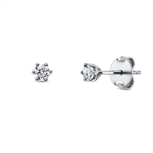 Solitaire Ohrstecker 6er-Krappe 18kt Gelbgold mit 0,25ct Diamanten