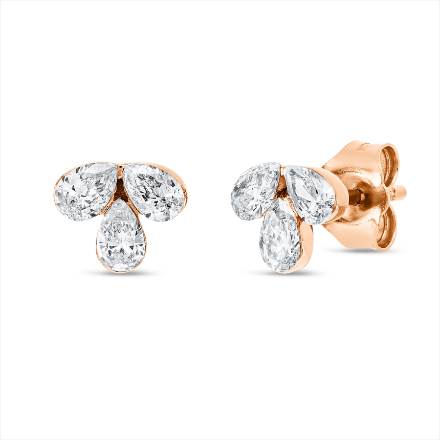 Ohrstecker Zarge 18 kt RG