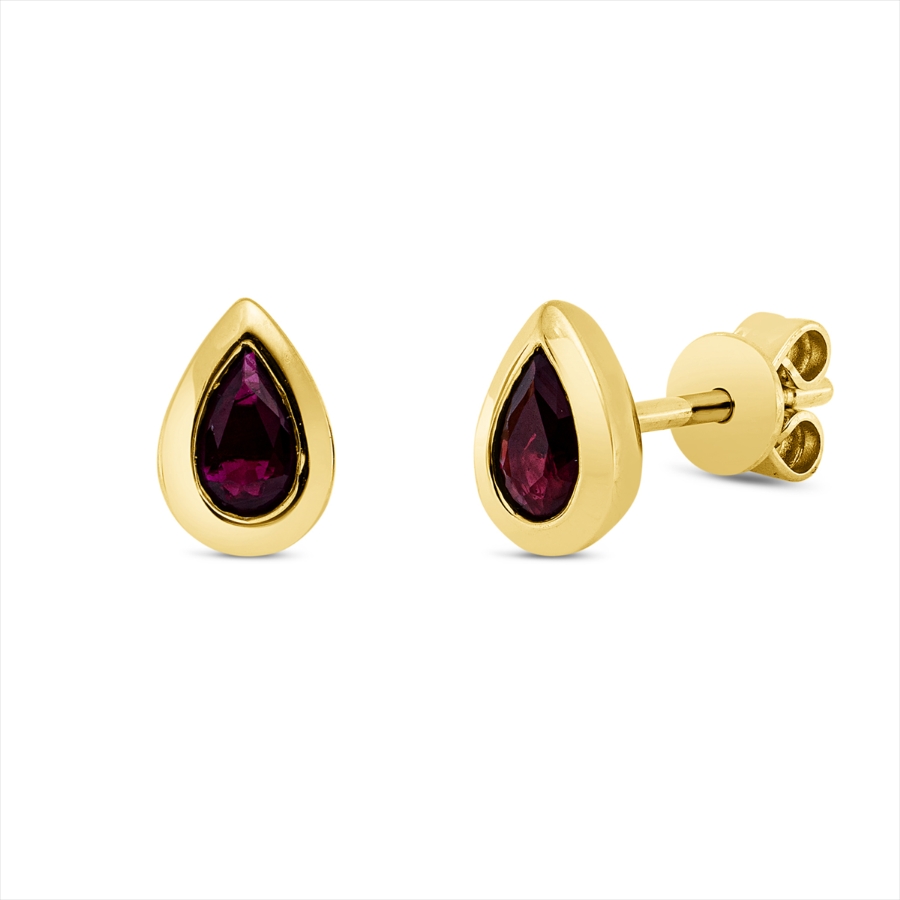Ohrstecker Zarge 18 kt GG Tropfen