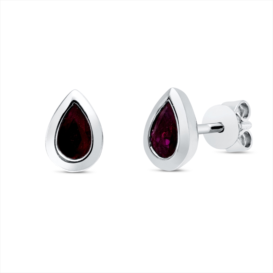 Ohrstecker Zarge 18 kt GG Tropfen