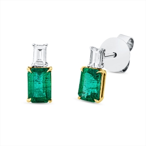 Ohrstecker 18 kt WG+GG