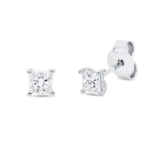 Solitaire Ohrstecker 4er-Krappe 18kt Weißgold mit 0,47ct Diamanten