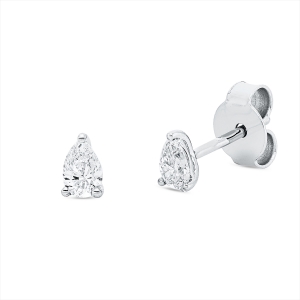 Solitaire Ohrstecker 3er-Krappe 18kt Weißgold mit 0,28ct Diamanten