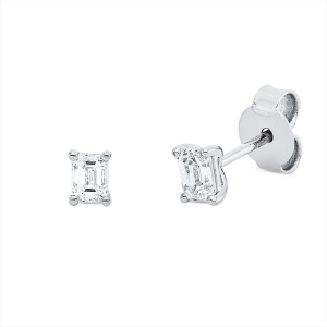 Solitaire Ohrstecker 4er-Krappe 18kt Weißgold mit 0,48ct Diamanten