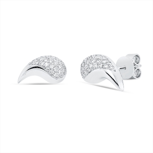 Pavé Ohrstecker  14kt Weißgold mit 0,32ct Diamanten