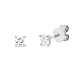 Solitaire Ohrstecker 4er-Krappe 18kt Weißgold mit 0,50ct Diamanten