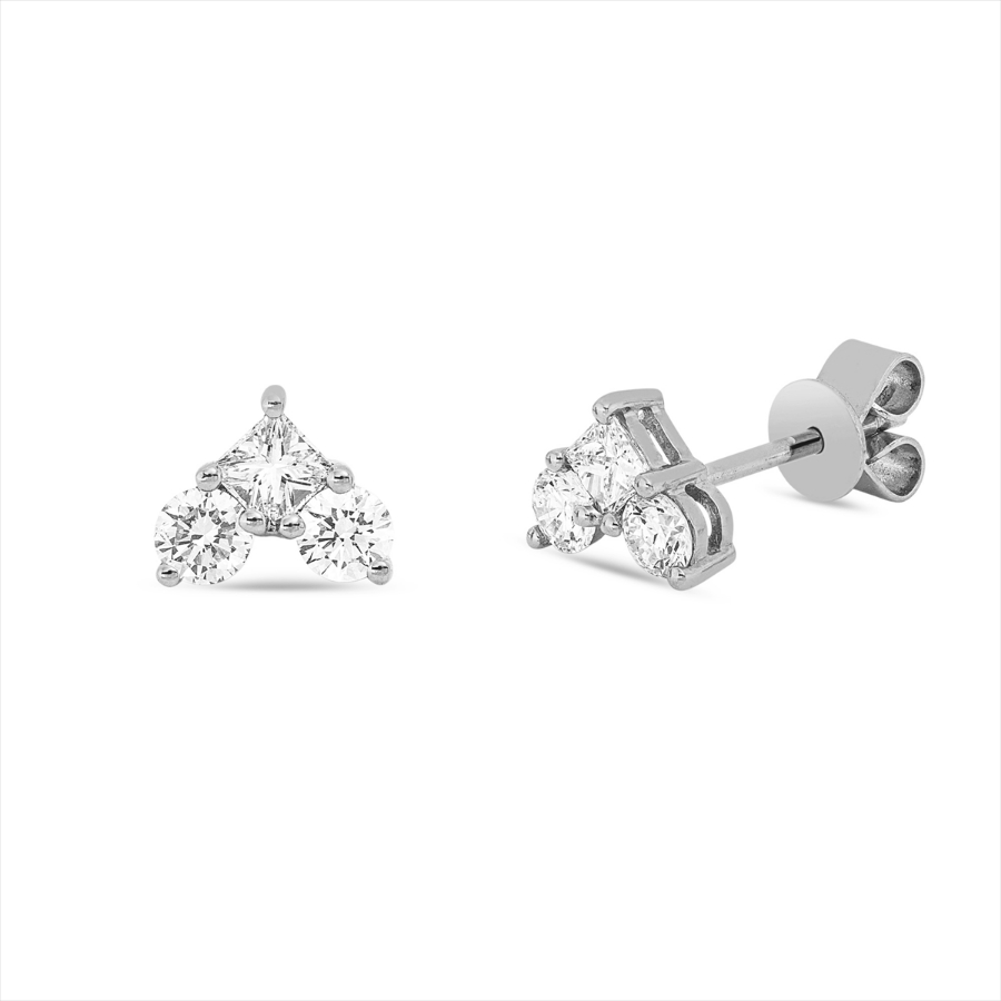 Ohrstecker 18 kt WG Herz