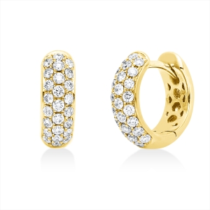 Pavé Creolen  18kt Rotgold mit 0,45ct Diamanten