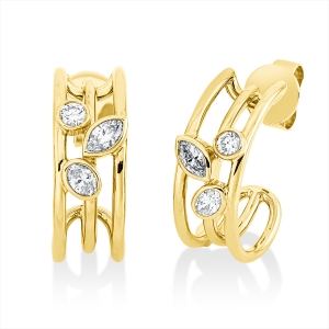 Ohrstecker Zarge 18 kt GG