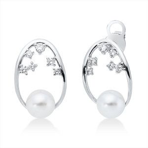 Ohrstecker  18kt Weißgold mit 0,27ct Diamanten