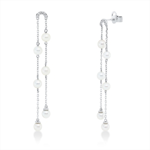Ohrschmuck  18kt Weißgold mit 0,06ct Diamanten