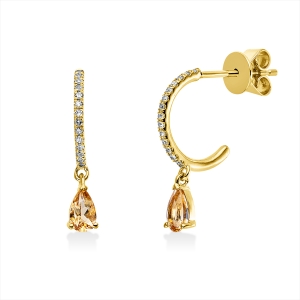 Ohrschmuck 18 kt GG Tropfen