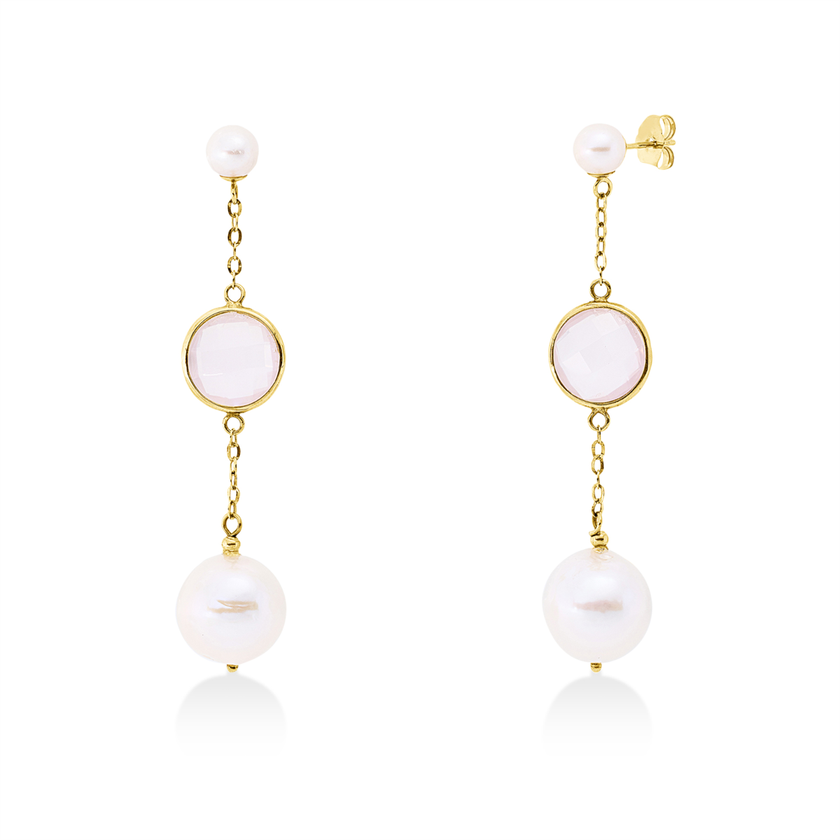 Ohrschmuck  14kt Gelbgold mit Farbstein