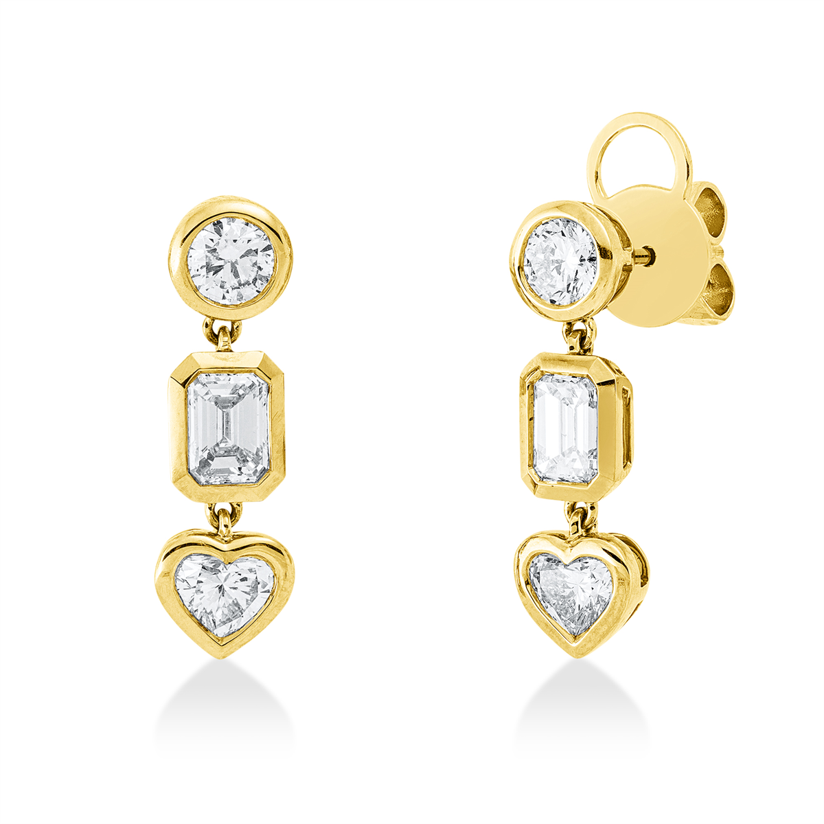 Ohrschmuck Zarge 18 kt GG
