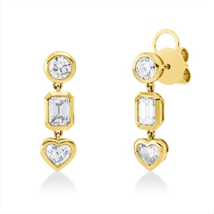 Ohrschmuck Zarge 18 kt GG