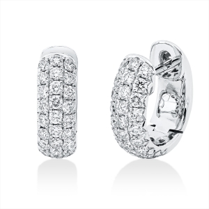 Pavé Creolen  18kt Weißgold mit 0,80ct Diamanten