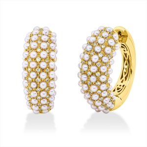 Creolen  18kt Gelbgold mit 0,58ct Diamanten