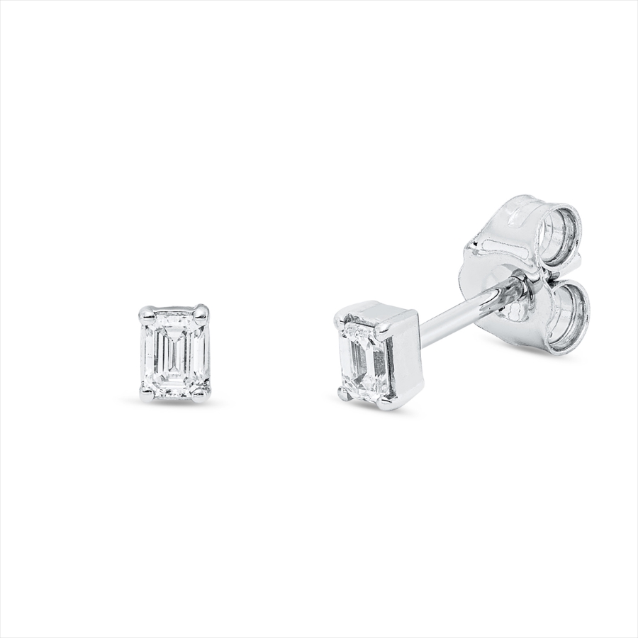 Ohrstecker 4er-Krappe 18 kt WG