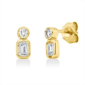 Ohrstecker Zarge 18 kt GG