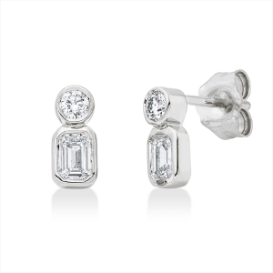 Ohrstecker Zarge 18 kt GG