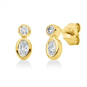 Ohrstecker Zarge 18 kt GG