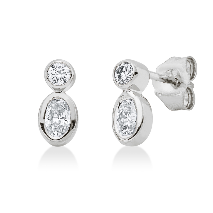 Ohrstecker Zarge 18 kt GG
