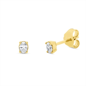 Solitaire Ohrstecker 4er-Krappe 18kt Gelbgold mit 0,16ct Diamanten