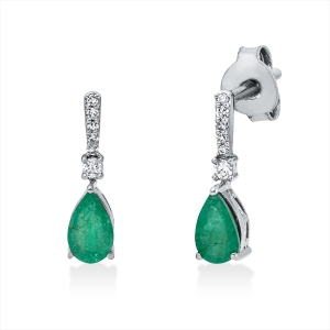Ohrschmuck 3er-Krappe 18 kt WG Tropfen